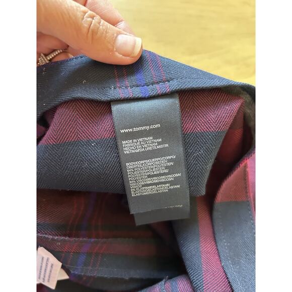 TOMMY HILFIGER WOMENS Pencil Plaid Skirt BLUE / RED Preppy Clueless Sz 4 NWT $65 - Picture 10 of 10